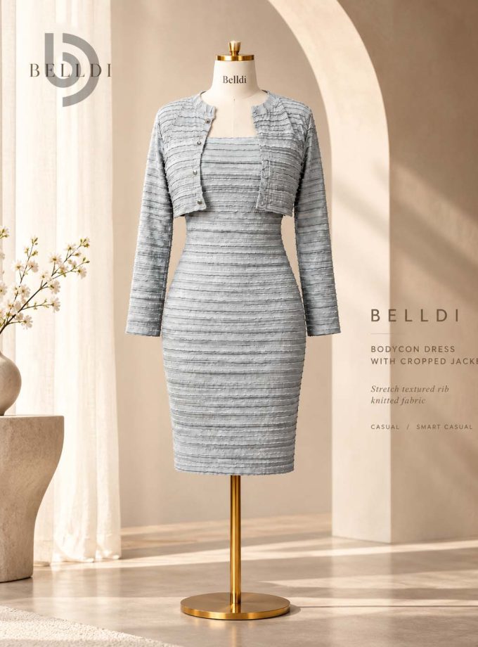 BODYCON DRESS WITH CROPPED JACKET