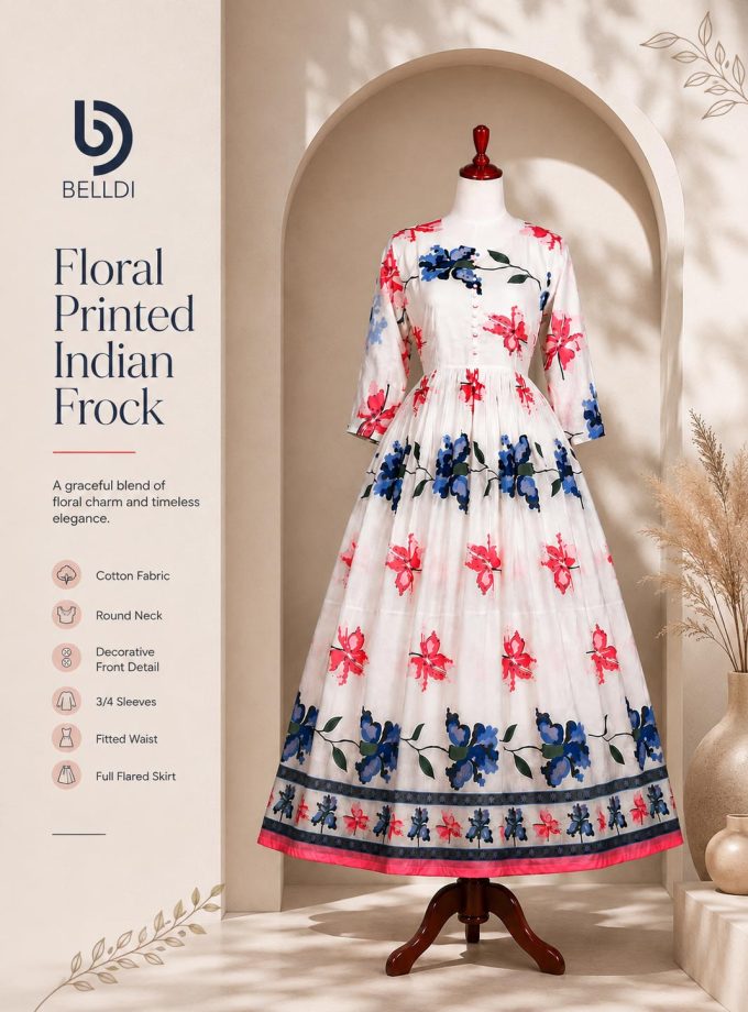 FLORAL PRINTED INDIAN FROCK