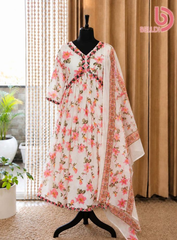 FLORAL PRINTED EMBROIDERED SALWAR