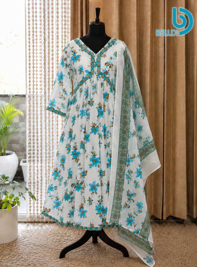 FLORAL PRINTED EMBROIDERED SALWAR