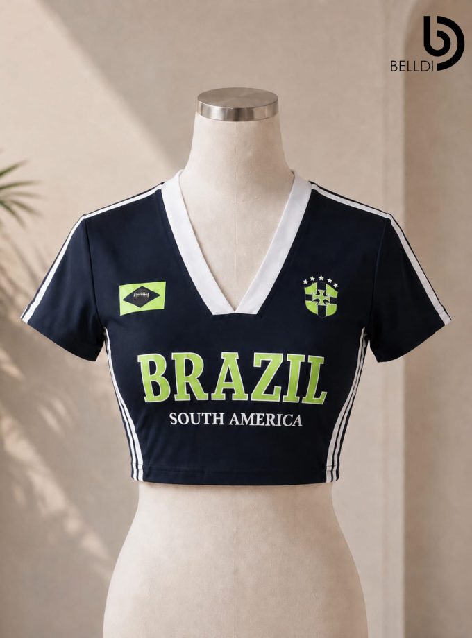 BRAZIL V-NECK CROP TOP