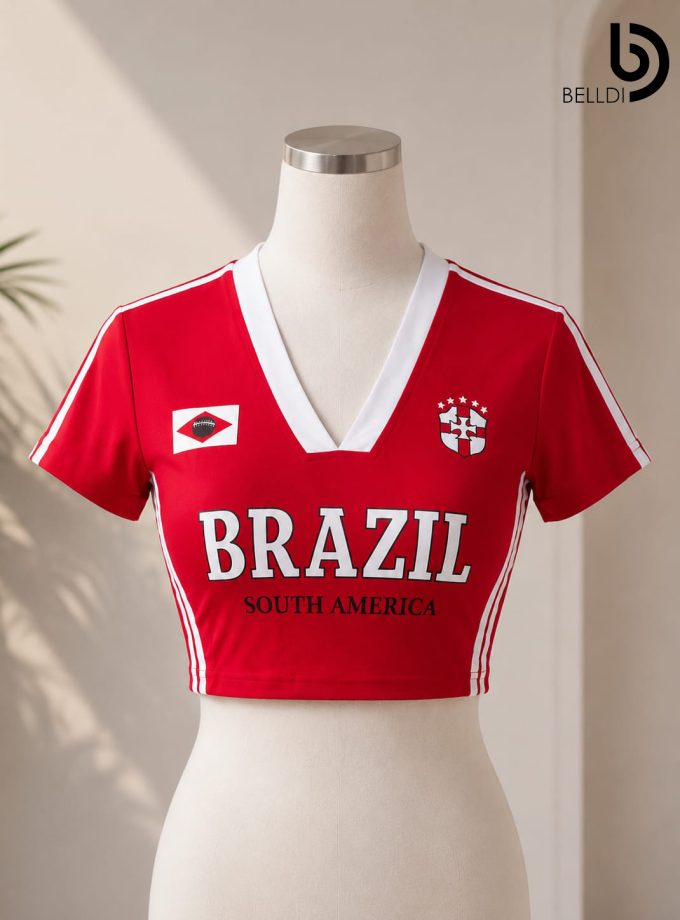 BRAZIL V-NECK CROP TOP