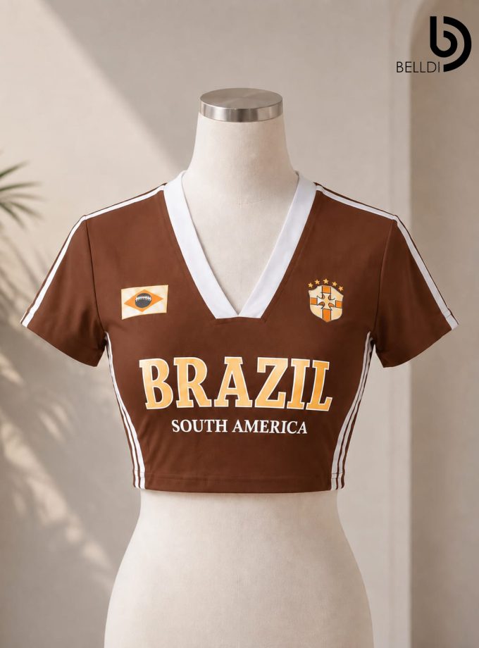 BRAZIL V-NECK CROP TOP