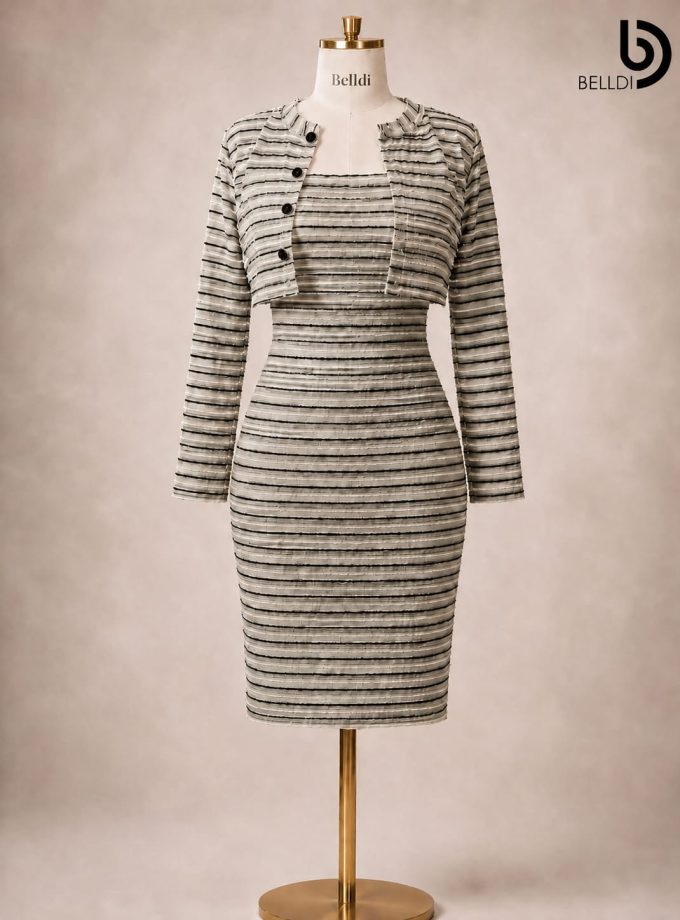 BODYCON DRESS WITH CROPPED JACKET