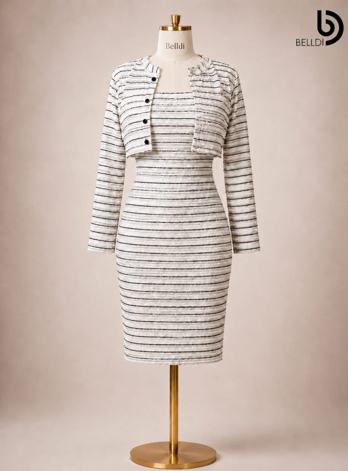 BODYCON DRESS WITH CROPPED JACKET