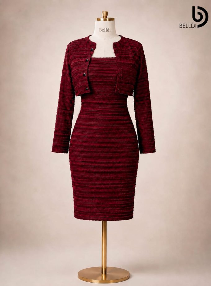 BODYCON DRESS WITH CROPPED JACKET