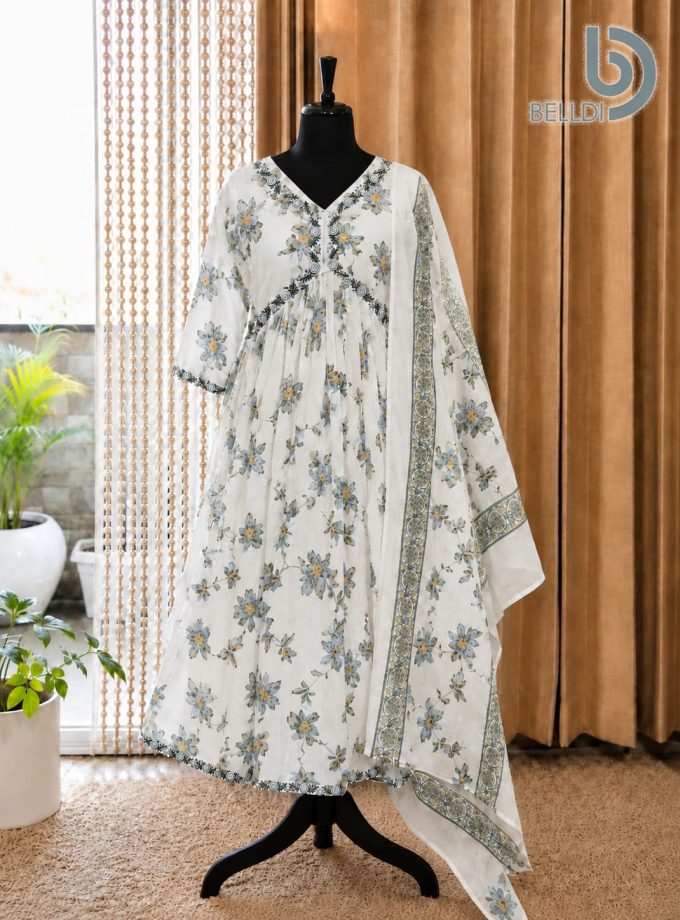 FLORAL PRINTED EMBROIDERED SALWAR
