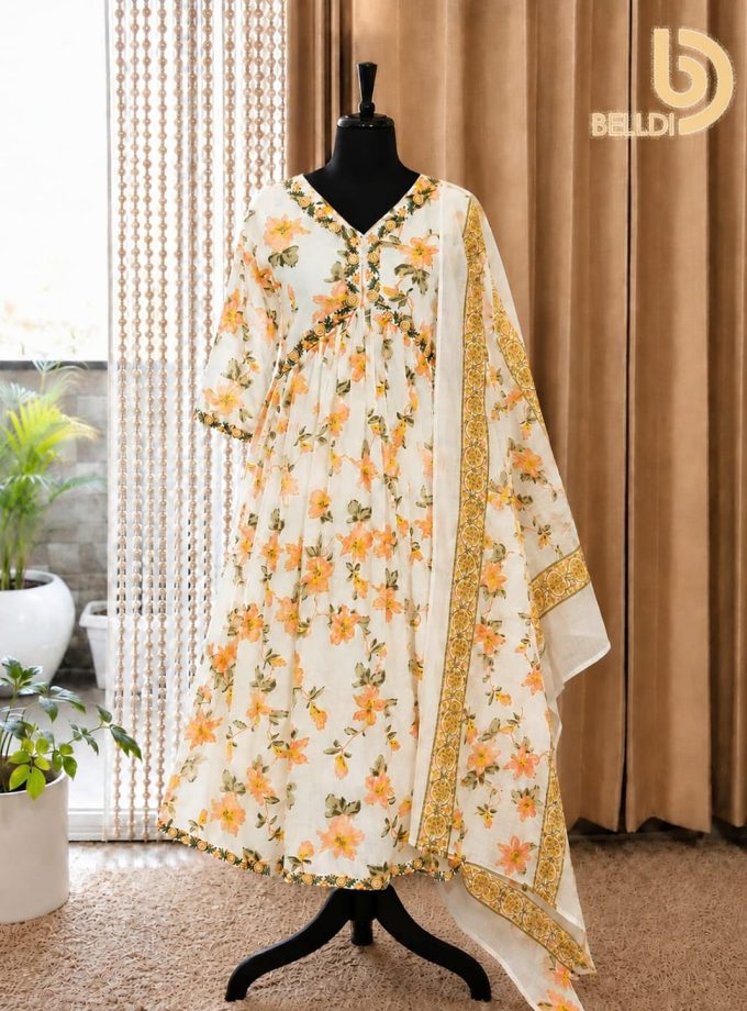 FLORAL PRINTED EMBROIDERED SALWAR