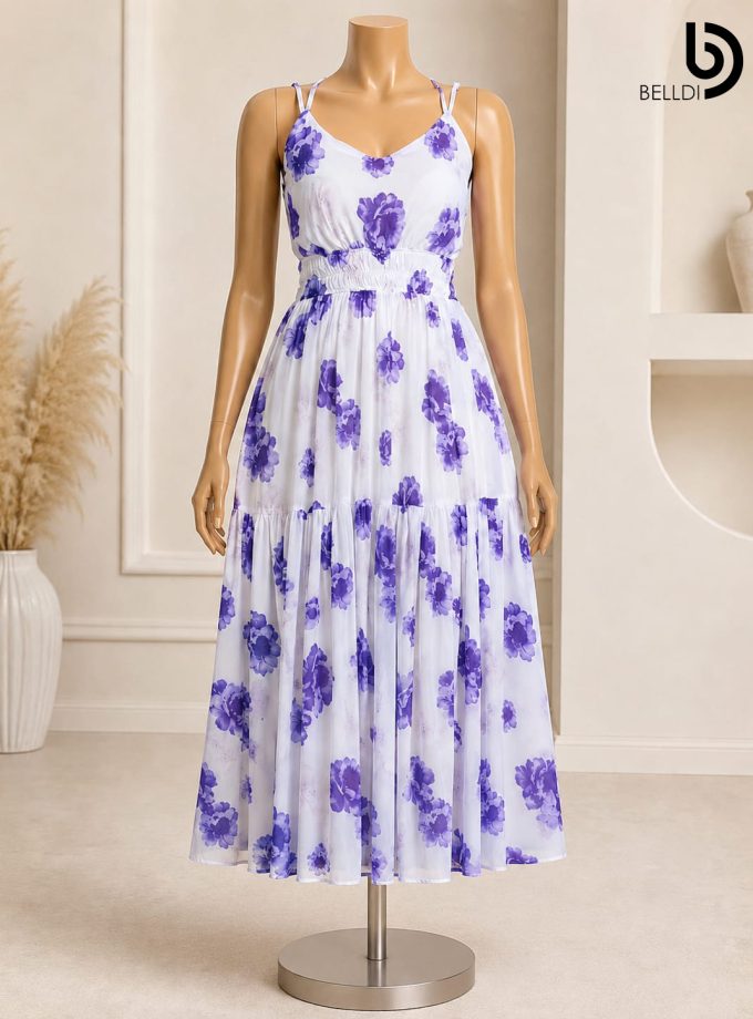 FLORAL PRINTED LONG DRESS