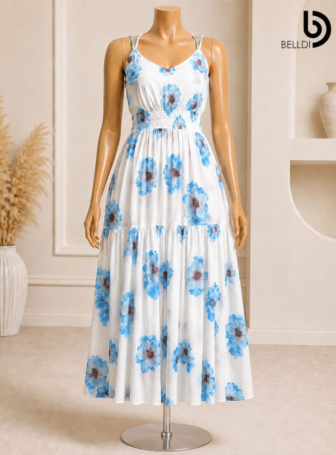FLORAL PRINTED LONG DRESS