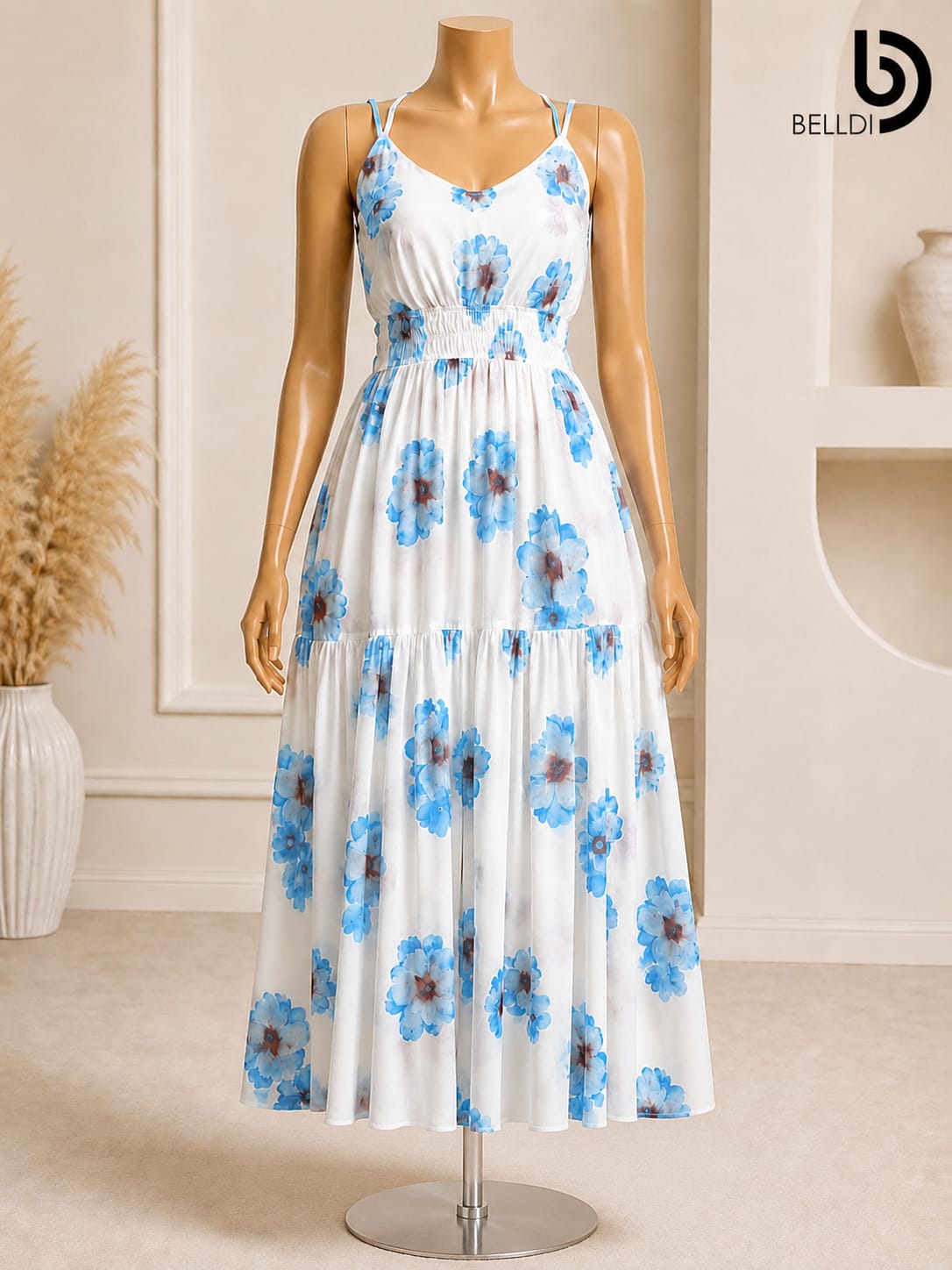 FLORAL PRINTED LONG DRESS