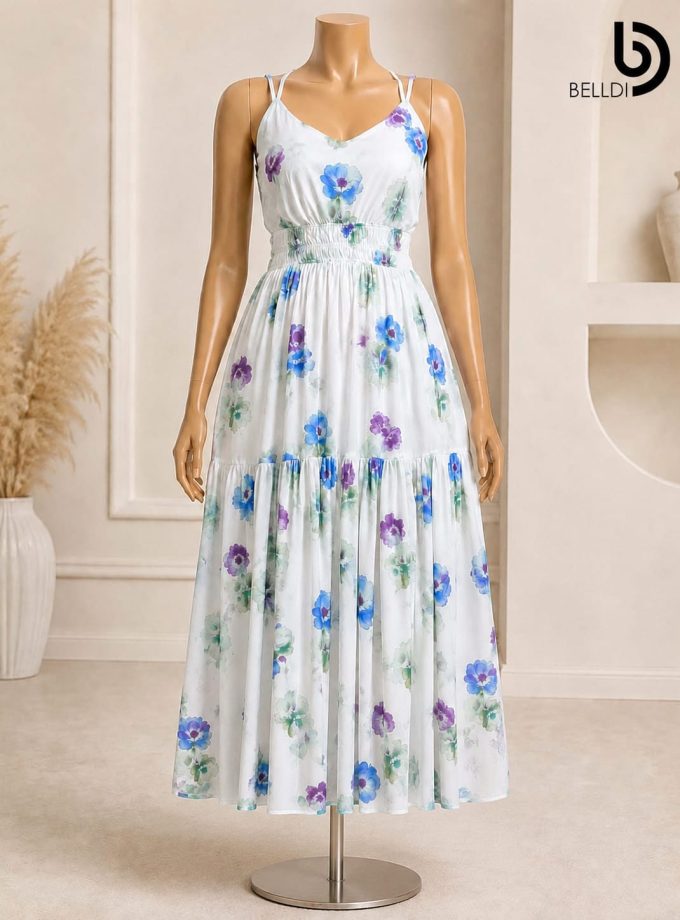 FLORAL PRINTED LONG DRESS