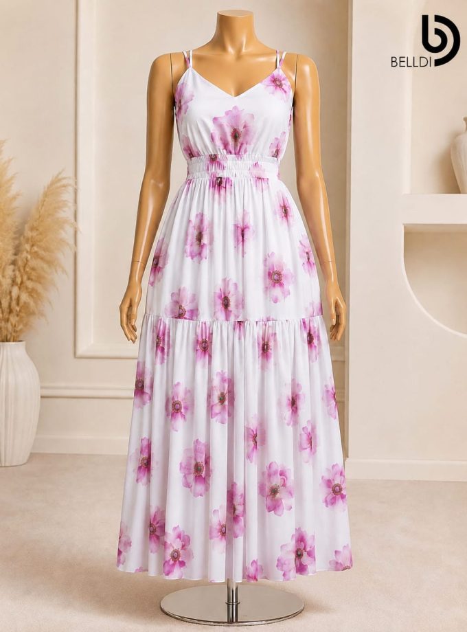 FLORAL PRINTED LONG DRESS
