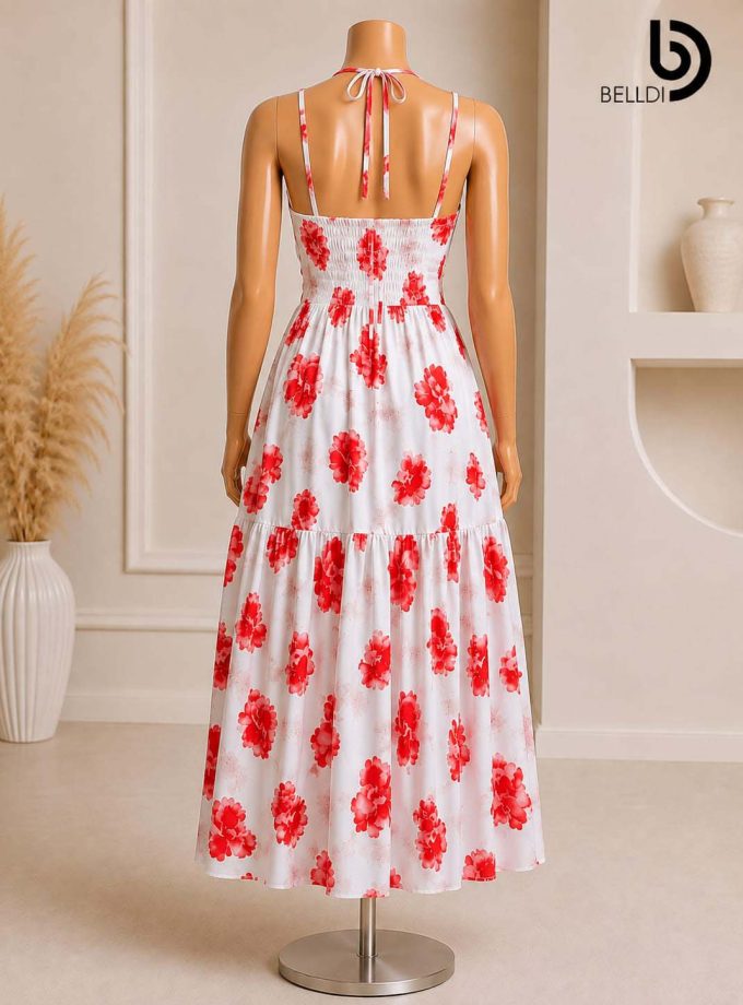FLORAL PRINTED LONG DRESS