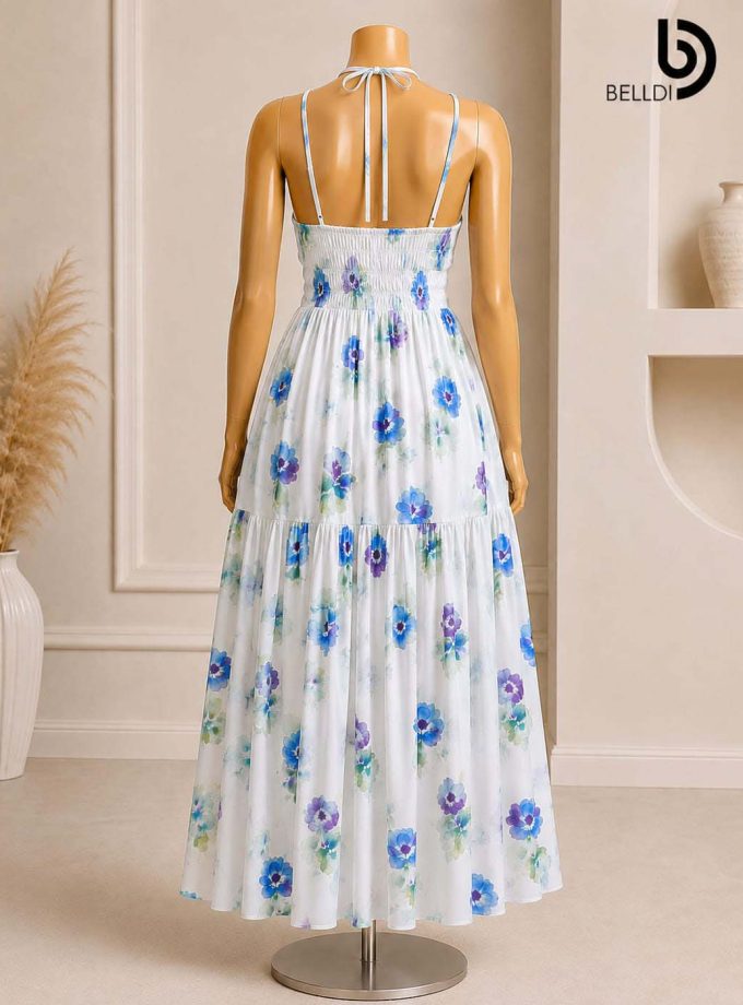 FLORAL PRINTED LONG DRESS