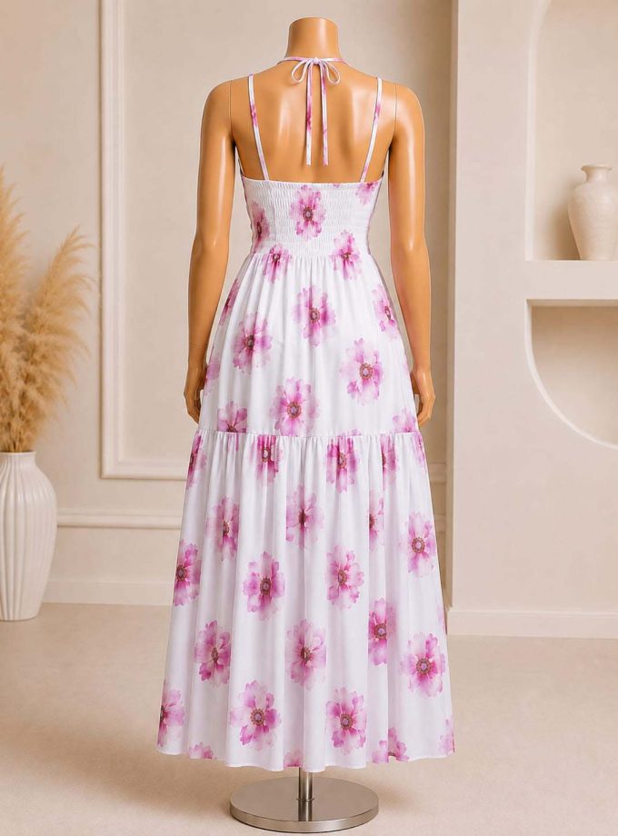FLORAL PRINTED LONG DRESS
