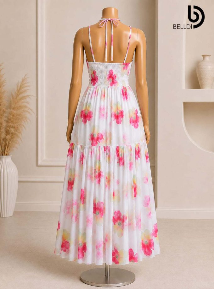 FLORAL PRINTED LONG DRESS