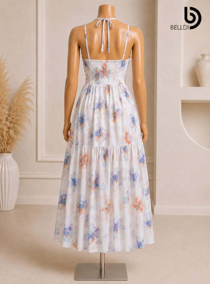 FLORAL PRINTED LONG DRESS