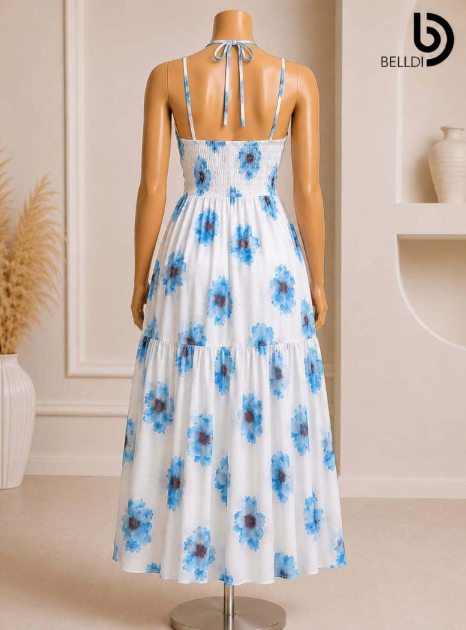 FLORAL PRINTED LONG DRESS