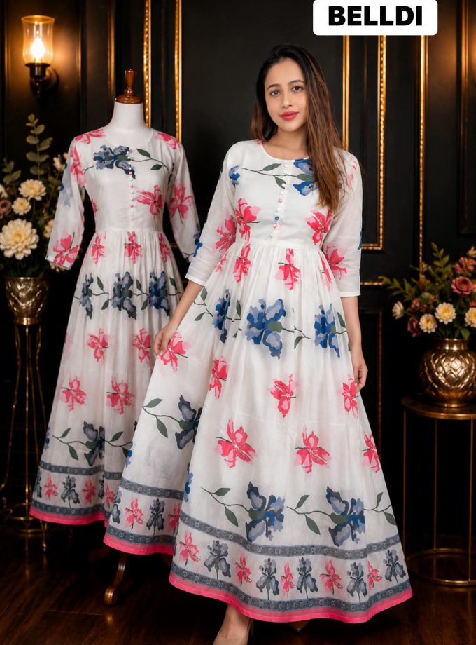 FLORAL PRINTED INDIAN FROCK