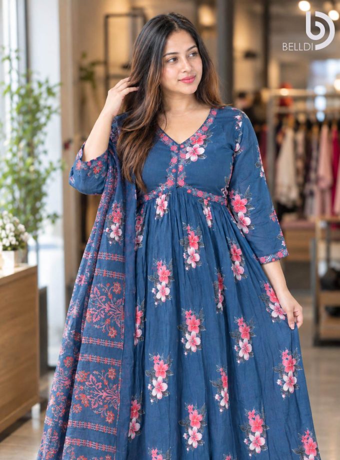 FLORAL PRINTED EMBROIDERED SALWAR