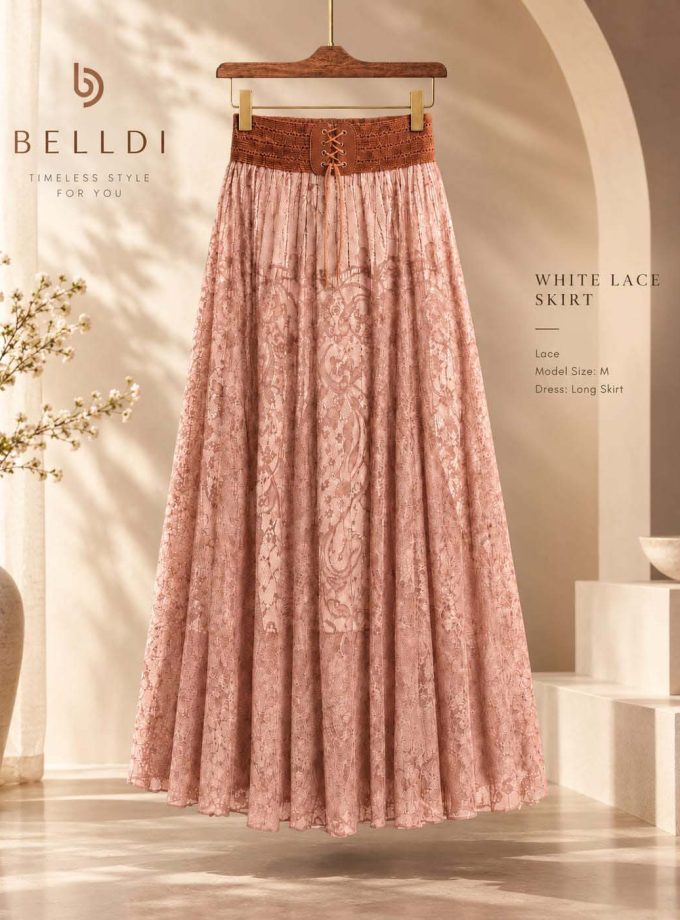 BROWN LACE SKIRT