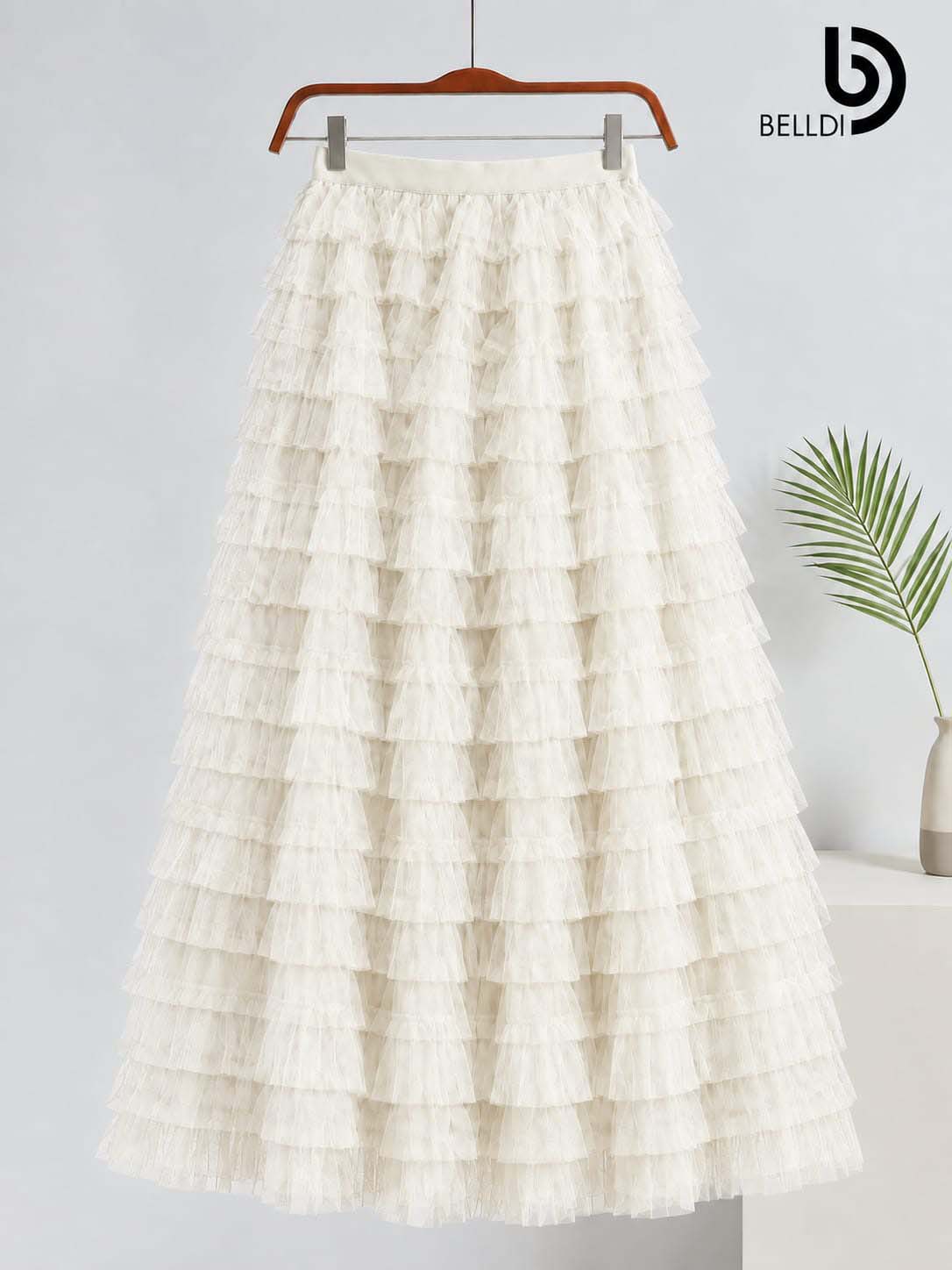 LACE RUFFLE SKIRT