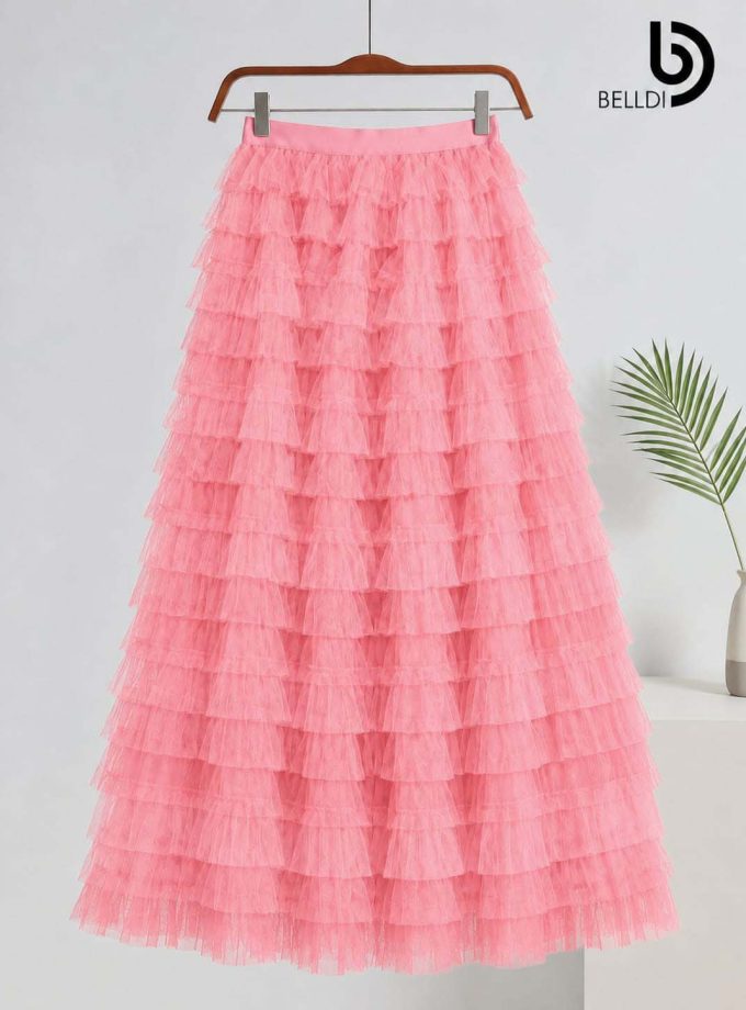 LACE RUFFLE SKIRT
