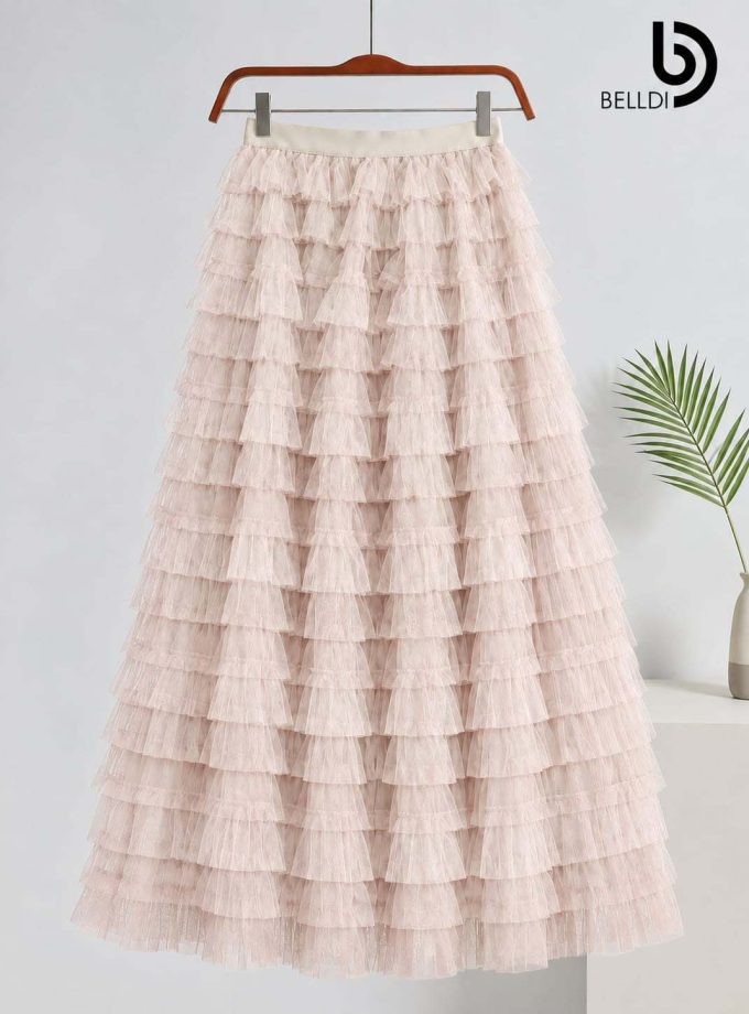 LACE RUFFLE SKIRT