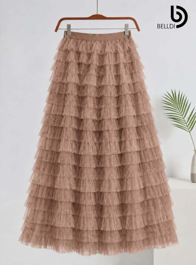 LACE RUFFLE SKIRT