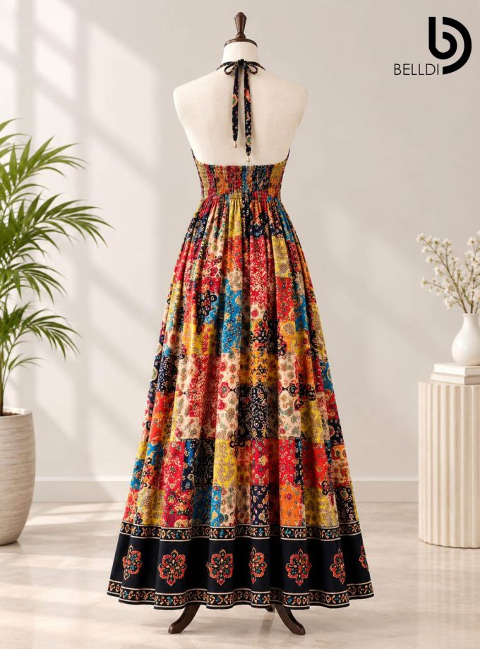 MULTICOLOUR MAXI FROCK
