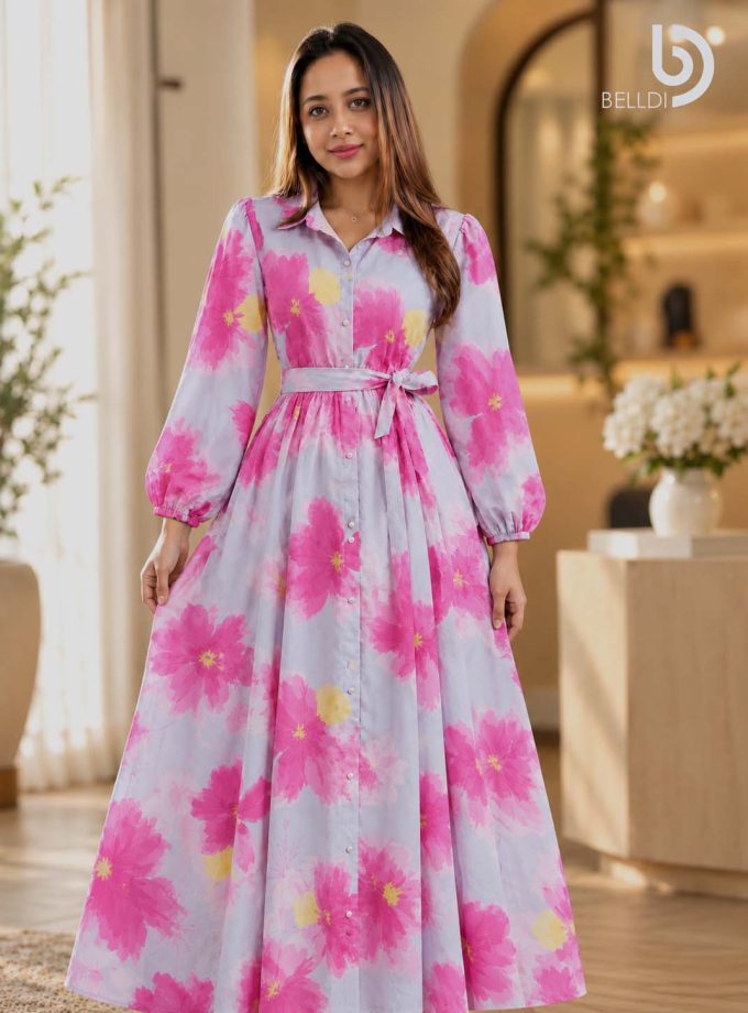AQUA BLOOM MAXI DRESS
