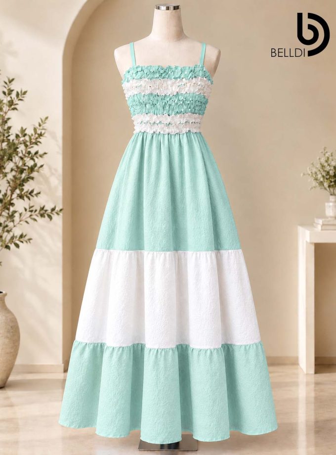 BLOSSOM TIERED MIDI DRESS