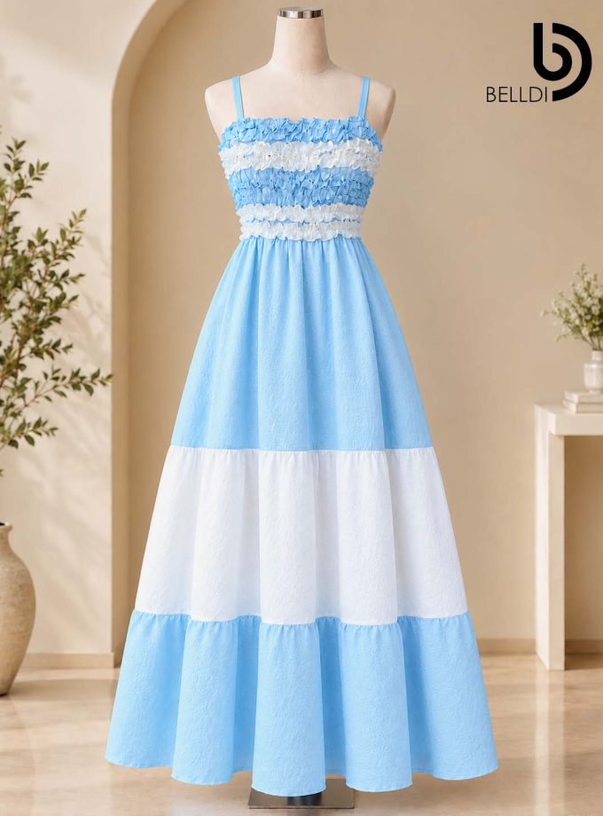 BLOSSOM TIERED MIDI DRESS