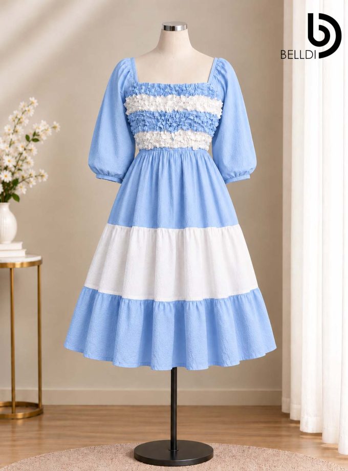 BLOSSOM TIERED MIDI DRESS