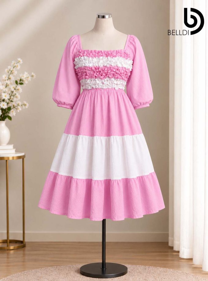 BLOSSOM TIERED MIDI DRESS