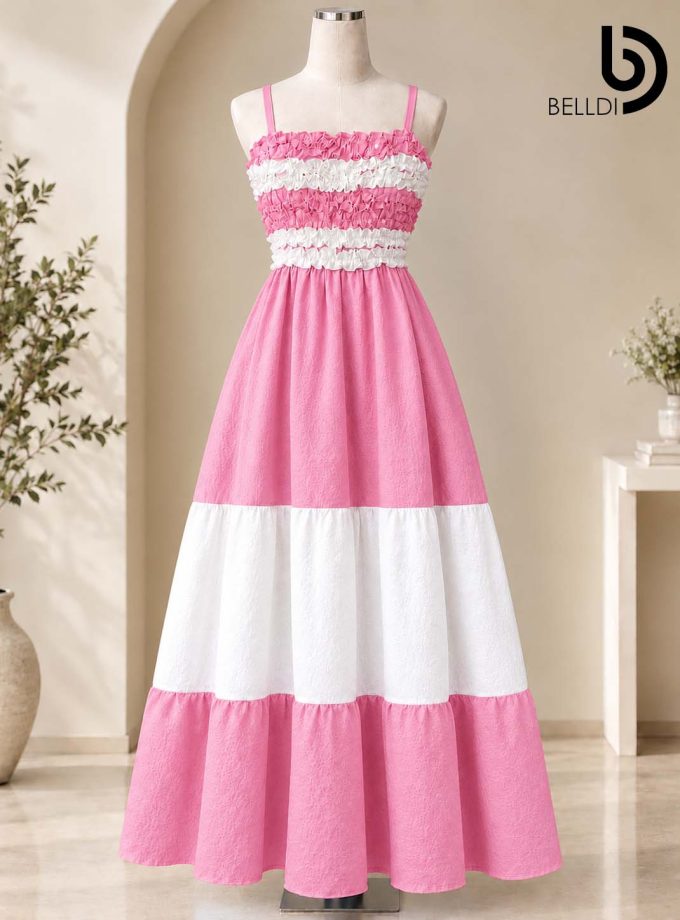 BLOSSOM TIERED MIDI DRESS