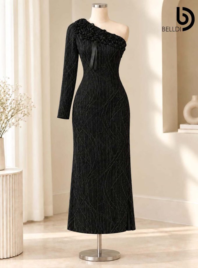 ONE-SHOULDER BODYCON DRESS