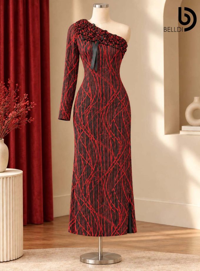 ONE-SHOULDER BODYCON DRESS