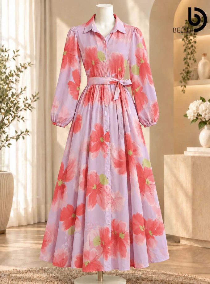 AQUA BLOOM MAXI DRESS
