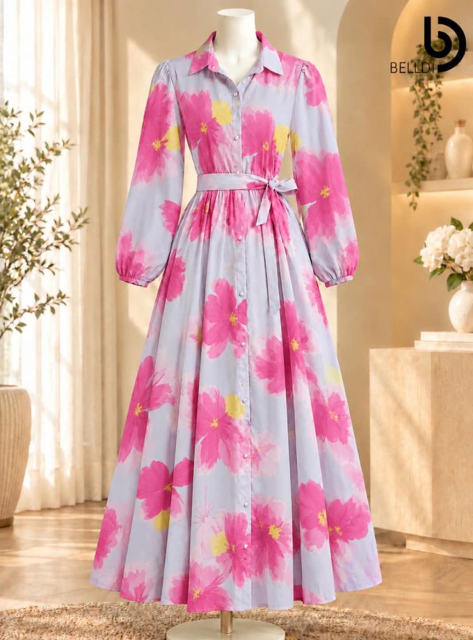 AQUA BLOOM MAXI DRESS