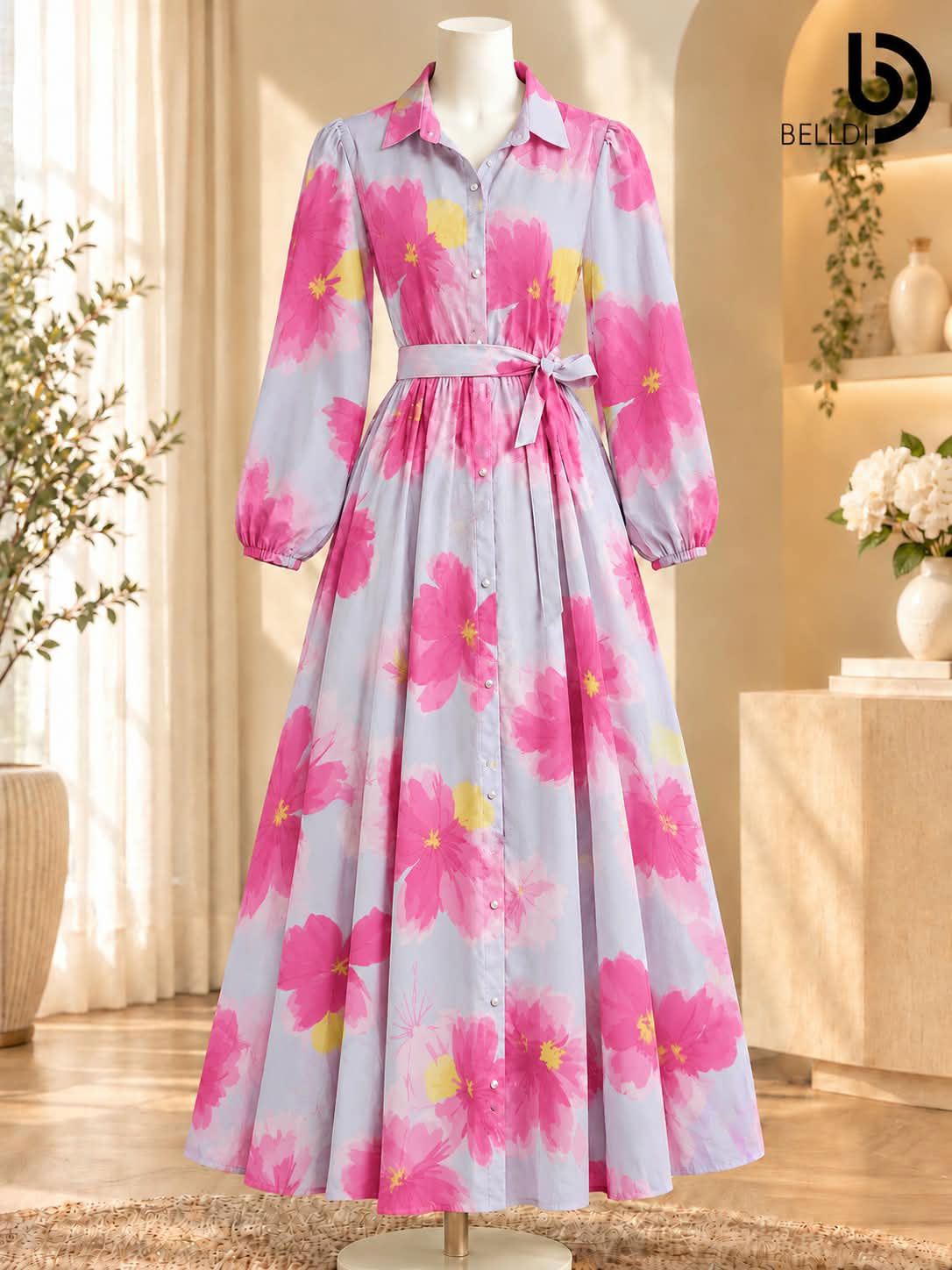 AQUA BLOOM MAXI DRESS