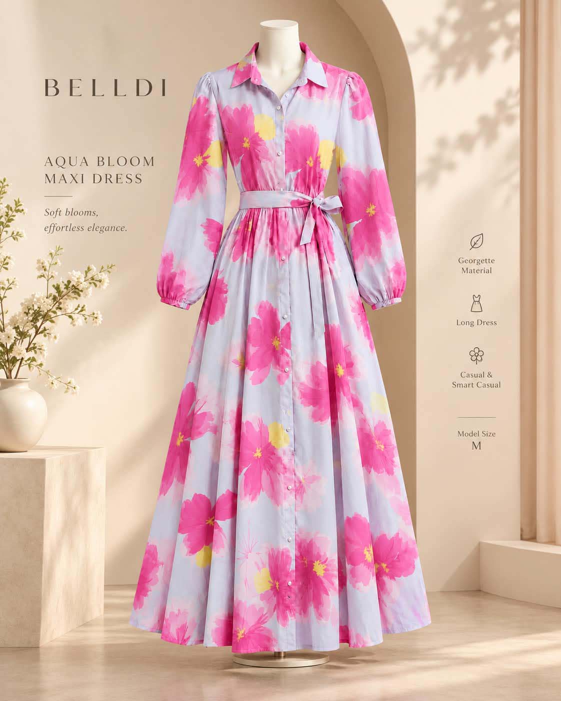 AQUA BLOOM MAXI DRESS - Image 3