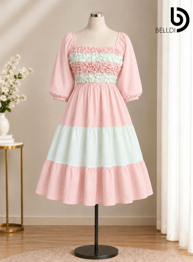 BLOSSOM TIERED MIDI DRESS