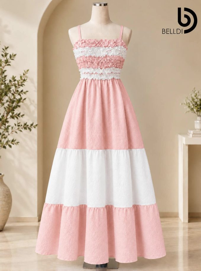 BLOSSOM TIERED MIDI DRESS