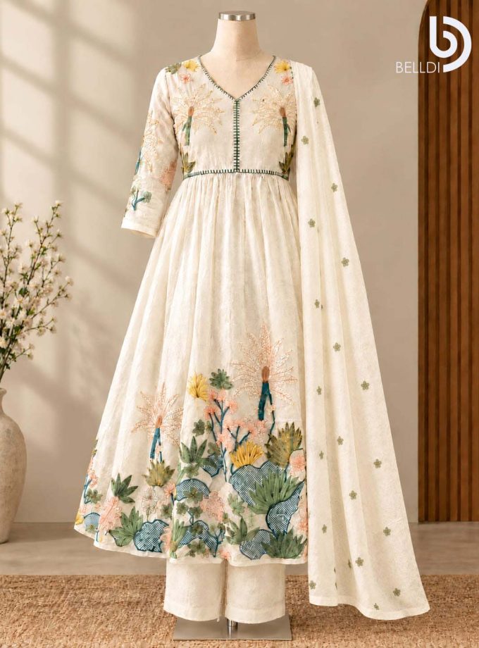 FLORAL EMBROIDERED FULL KIT