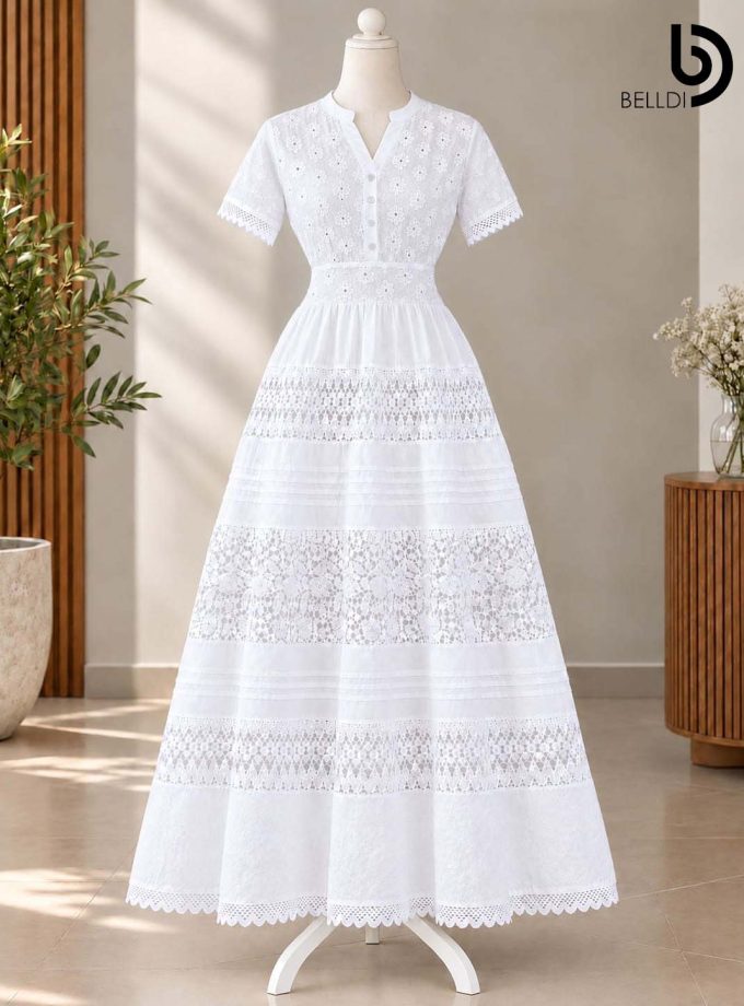 ELEGANT WHITE MAXI FROCK